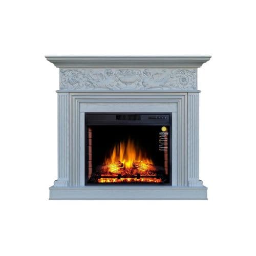 Камінокомплект Аrtiflame residence af28s білий дуб б'янко, патина срібло (зі звуком)